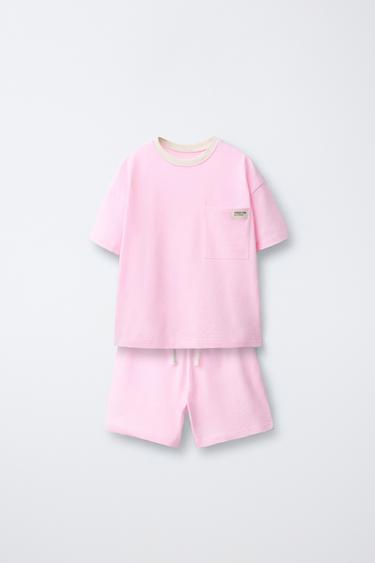 Zara 2-6 лет/однотонная пижама с карманом
