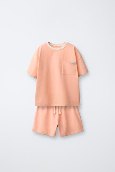 Zara 2-6 лет/однотонная пижама с карманом