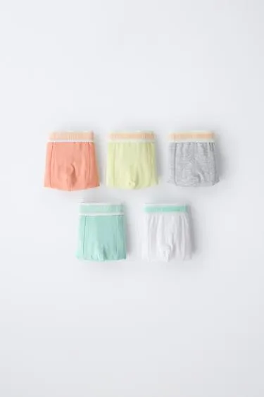 6-14 лет/набор из пяти боксеров с надписью- Заказать в России