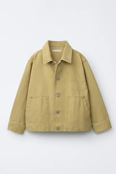 Куртка-рубашка из хлопка с карманами- Заказать в России