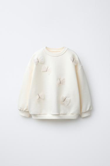 Zara Свитшот с бабочкой из фатина купить с доставкой.
