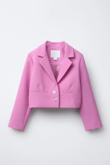 Укороченный блейзер на пуговицах