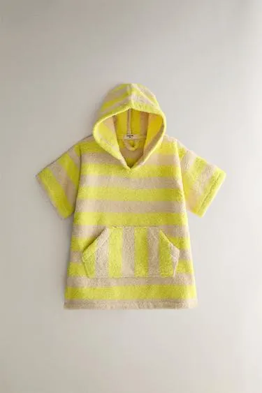 Детский пляжный пончо в полоску- Заказать в России