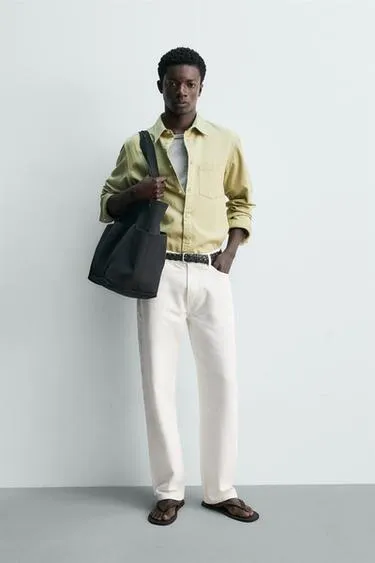 Рубашка стандартной посадки из струящегося денима- Заказать в России