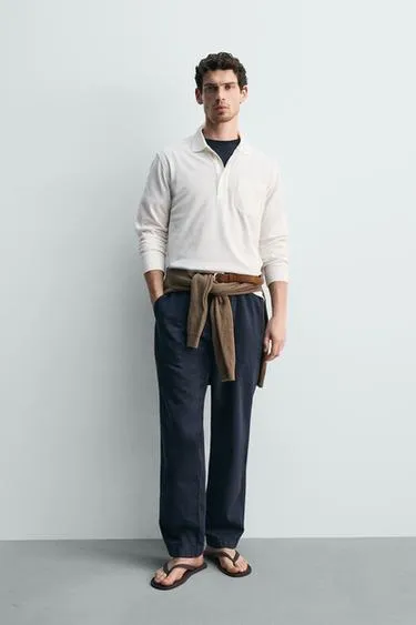 Поло стандартной посадки пике с карманом- Заказать в России