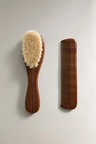 Набор расческа и щетка с цветочным узором для малышей- Заказать в России