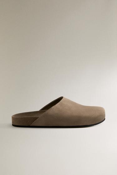 Zara Минималистичные кожаные сабо