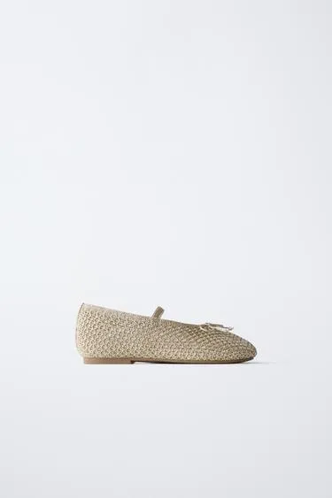 Туфли балетки с кружевными вставками- Заказать в России