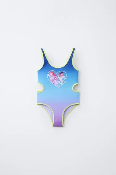 6-14 лет/купальник с вырезами «Kpop Demon Hunters» © Netflix- Заказать в России