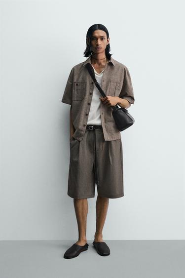 Рубашка оверсайз с карманами- Заказать в России