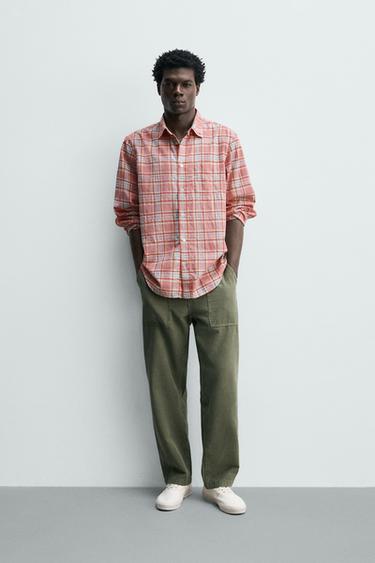 Рубашка стандартной посадки в клетку