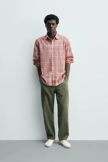 Рубашка стандартной посадки в клетку