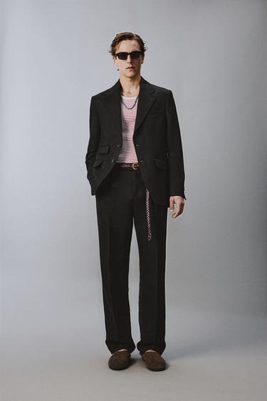 Zara Костюмный пиджак из 100% льняного твила ZARA «AARON LEVINE»