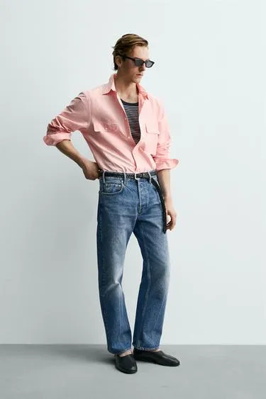 Джинсы прямого кроя  Zara «Aaron Levine»