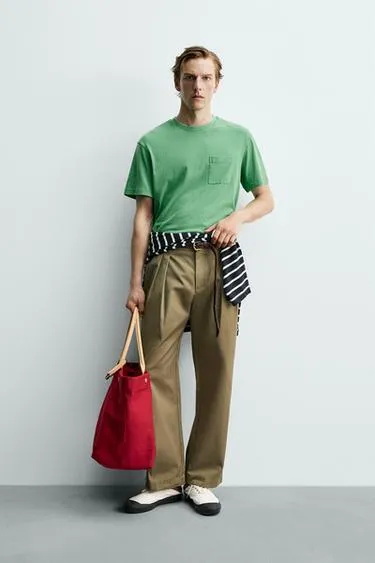 Футболка с карманом Zara «Aaron Levine»- Заказать в России