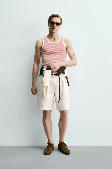 Striped jacquard tank top x aaron levine- Заказать в России