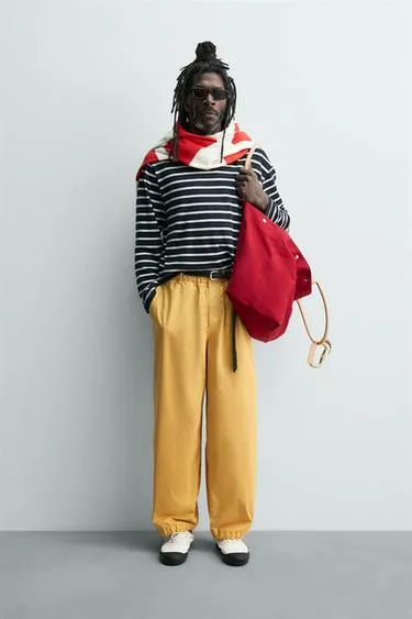 Хлопковые брюки  Zara «Aaron Levine»- Заказать в России