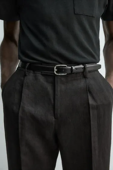 Кожаный ремень Zara «Aaron Levine»- Заказать в России