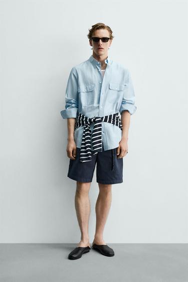 Рубашка свободного кроя с карманами Zara «Aaron Levine»