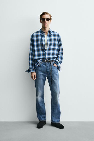 Zara Рубашка свободного кроя в клетку ZARA «AARON LEVINE»