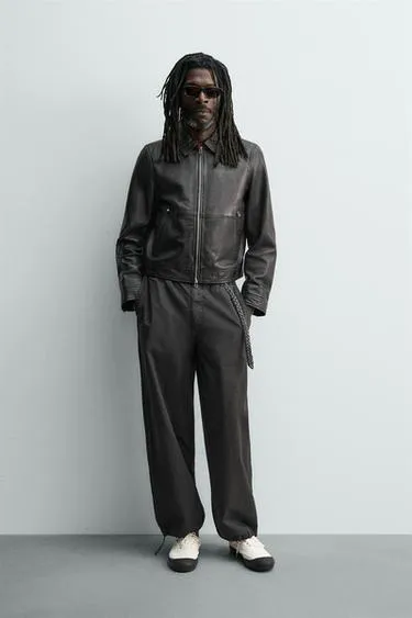 Кожаная куртка Zara «Aaron Levine»- Заказать в России