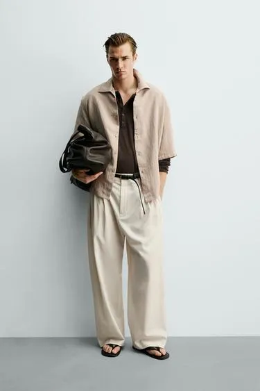 Жаккардовая рубашка  в полоску