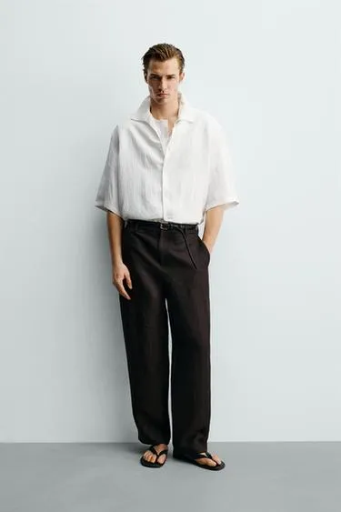 Рубашка  жаккард в полоску