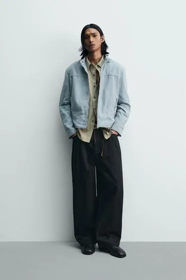 Куртка свободного кроя из хлопка с эффектом потертости- Заказать в России