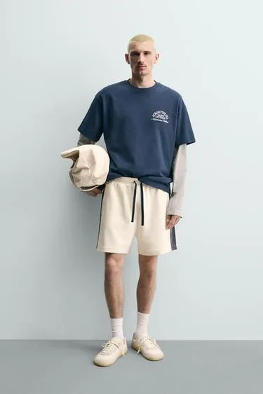 Футболка с контрастным морским принтом