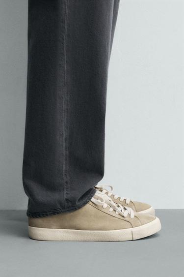 Zara Кожаные кроссовки с деталью на заднике купить с доставкой.