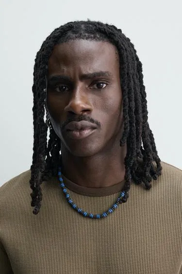 Ожерелье с бусинами и камнями- Заказать в России