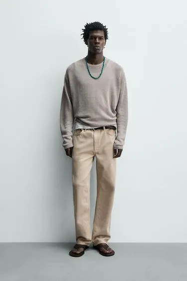 Свитер из 100% льна стандартной посадки