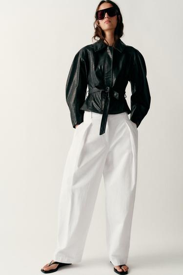 Zara Куртка из искусственной кожи с поясом купить с доставкой.