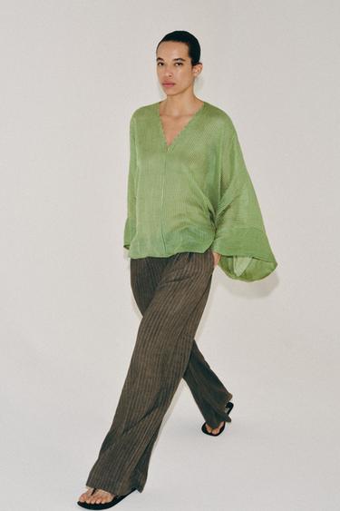 Zara Рубашка в полоску из рами — коллекция ZARA «ZW»