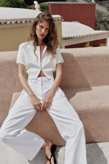 Укороченный кардиган на молнии