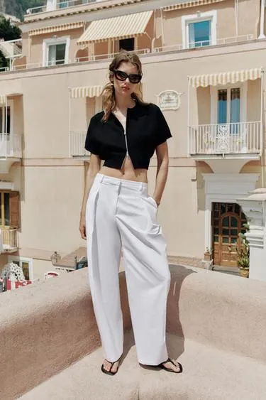 Укороченный кардиган на молнии