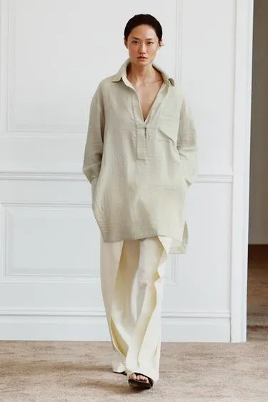 Рубашка с асимметричным узором из коллекции zw- Заказать в России