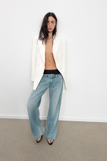 Zara Двубортный блейзер оверсайз