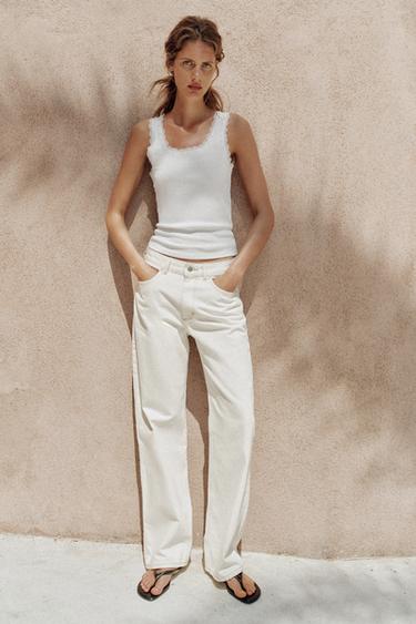 Топ с жемчугом и кружевом- Заказать в России