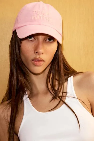 Кепка из твила с надписью и матча- Заказать в России