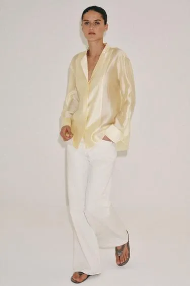 Струящаяся рубашка — коллекция Zara «Zw»- Заказать в России