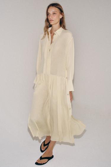 Zara Струящееся платье-рубашка — коллекция ZARA «ZW»