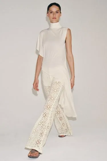 Расклешенные брюки с вышивкой Zw- Заказать в России