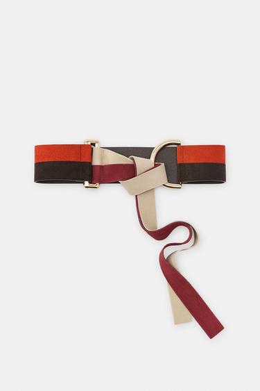 Zara Ремень из 100% замши с двойными ремешками