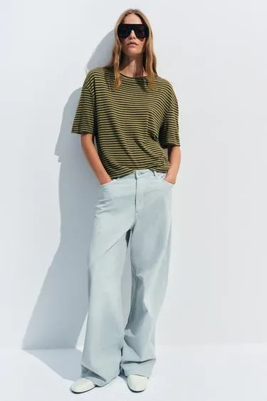 Футболка в полоску в стиле рустик