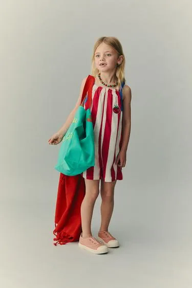 Короткий комбинезон из махровой ткани в полоску — Casa Lawa X Zara Kids- Заказать в России