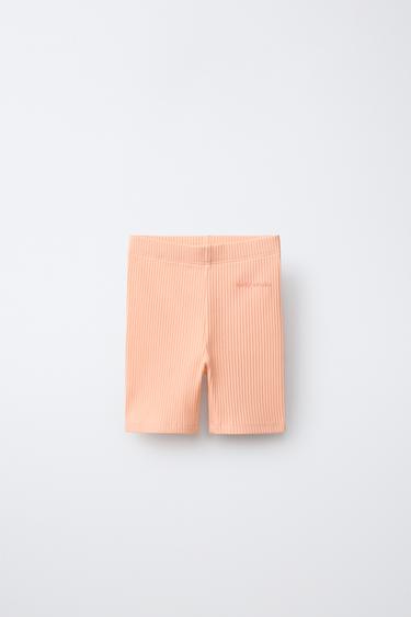 Zara Велосипедные легинсы в рубчик с рельефной надписью