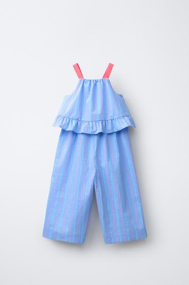 Zara Длинный комбинезон в полоску