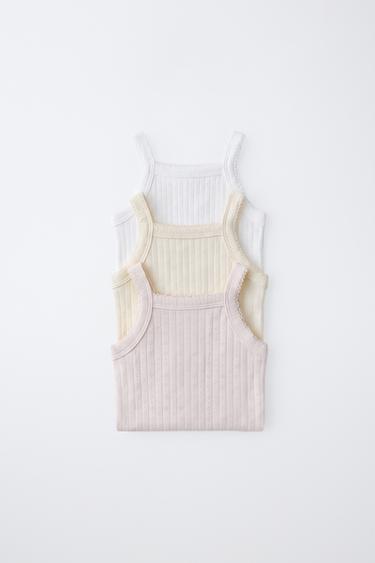 Zara Набор из 3 боди на бретелях POINTELLE купить с доставкой.