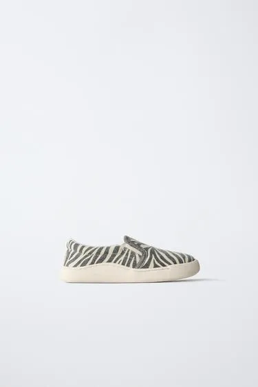 Кеды с принтом зебра